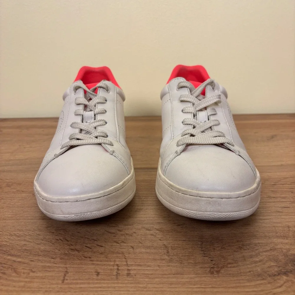 COACH G5040 Lowline Low Top Sneaker Womens Size 9 White Hot Pink‎ Leather Casual - Picture 5 of 13